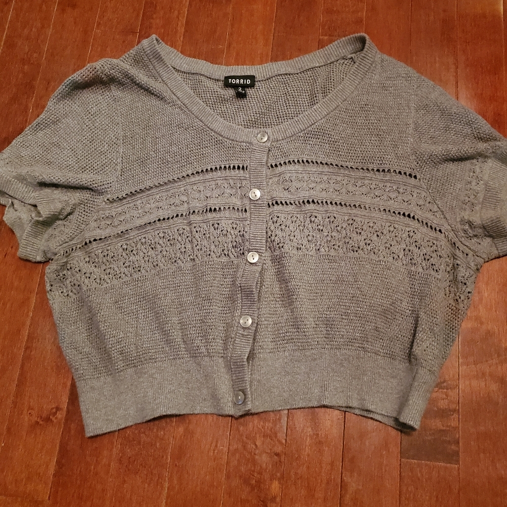 Torrid crop cardigan
